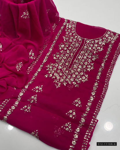 Handmade 2 PC Unstitched Chiffon Dress Collection