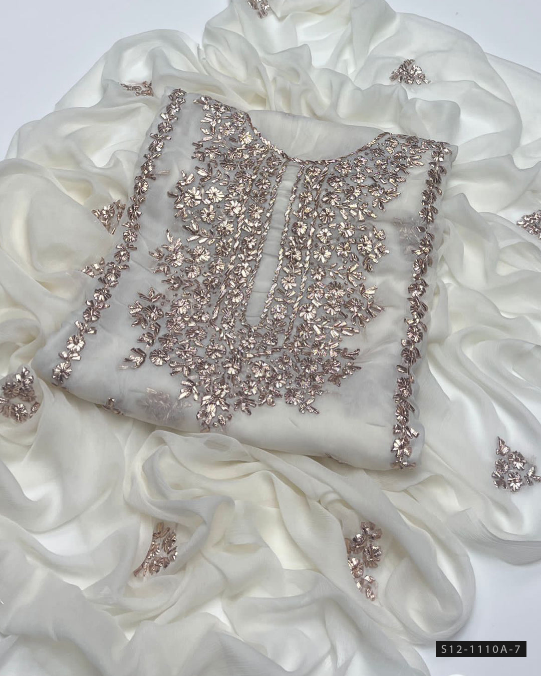 Handmade 2 PC Unstitched Chiffon Dress Collection
