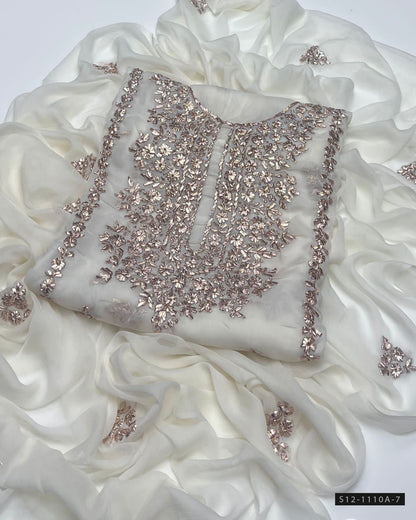 Handmade 2 PC Unstitched Chiffon Dress Collection