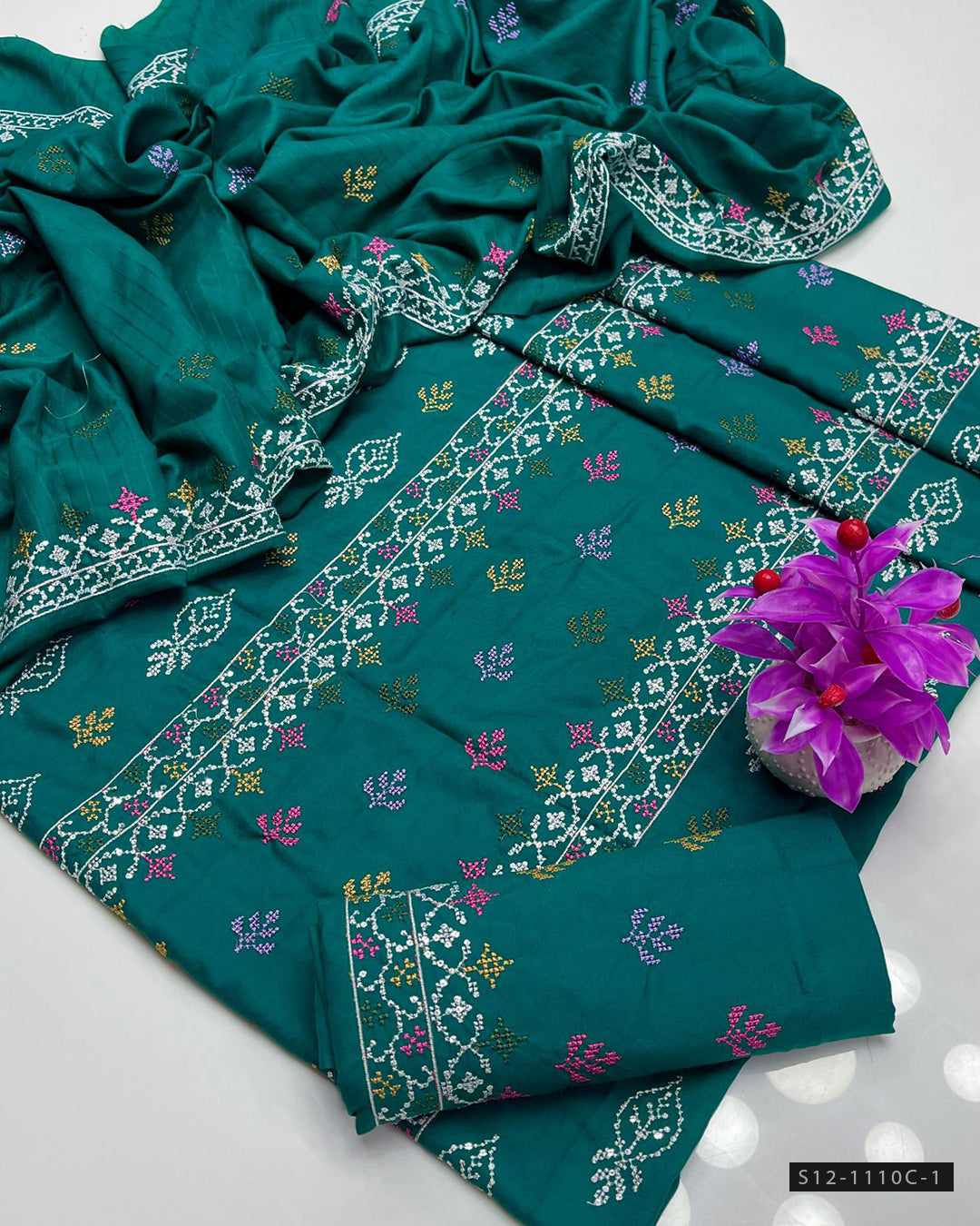 3 PC Unstitched Dhanak Dress Collection