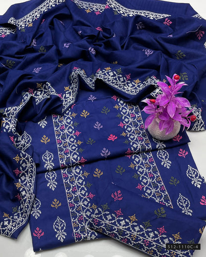 3 PC Unstitched Dhanak Dress Collection
