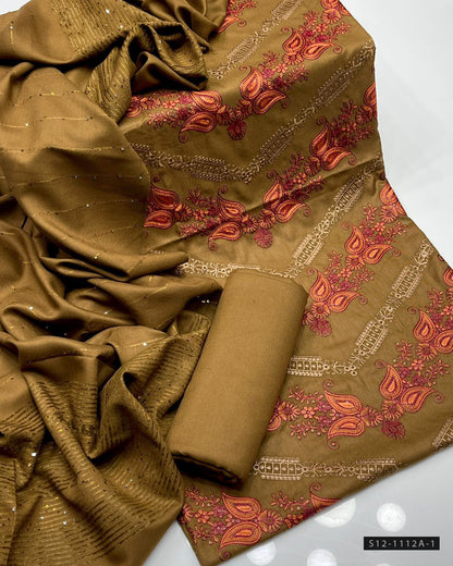 3 PC Unstitched Dhanak Dress Collection