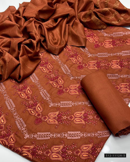 3 PC Unstitched Dhanak Dress Collection