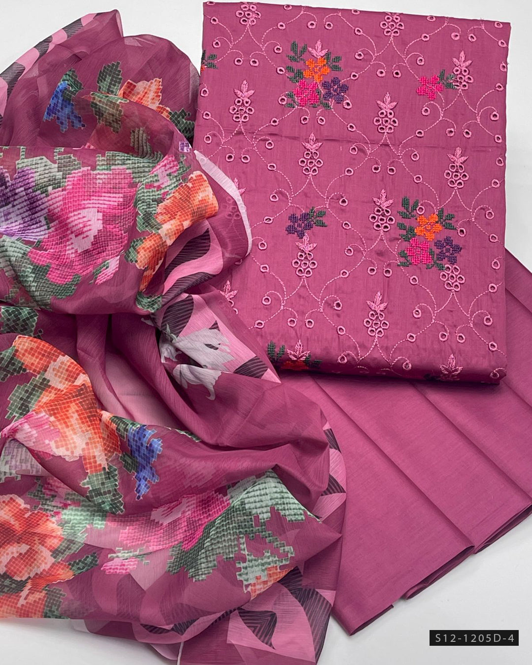 3 PC Unstitched Lawn Dress