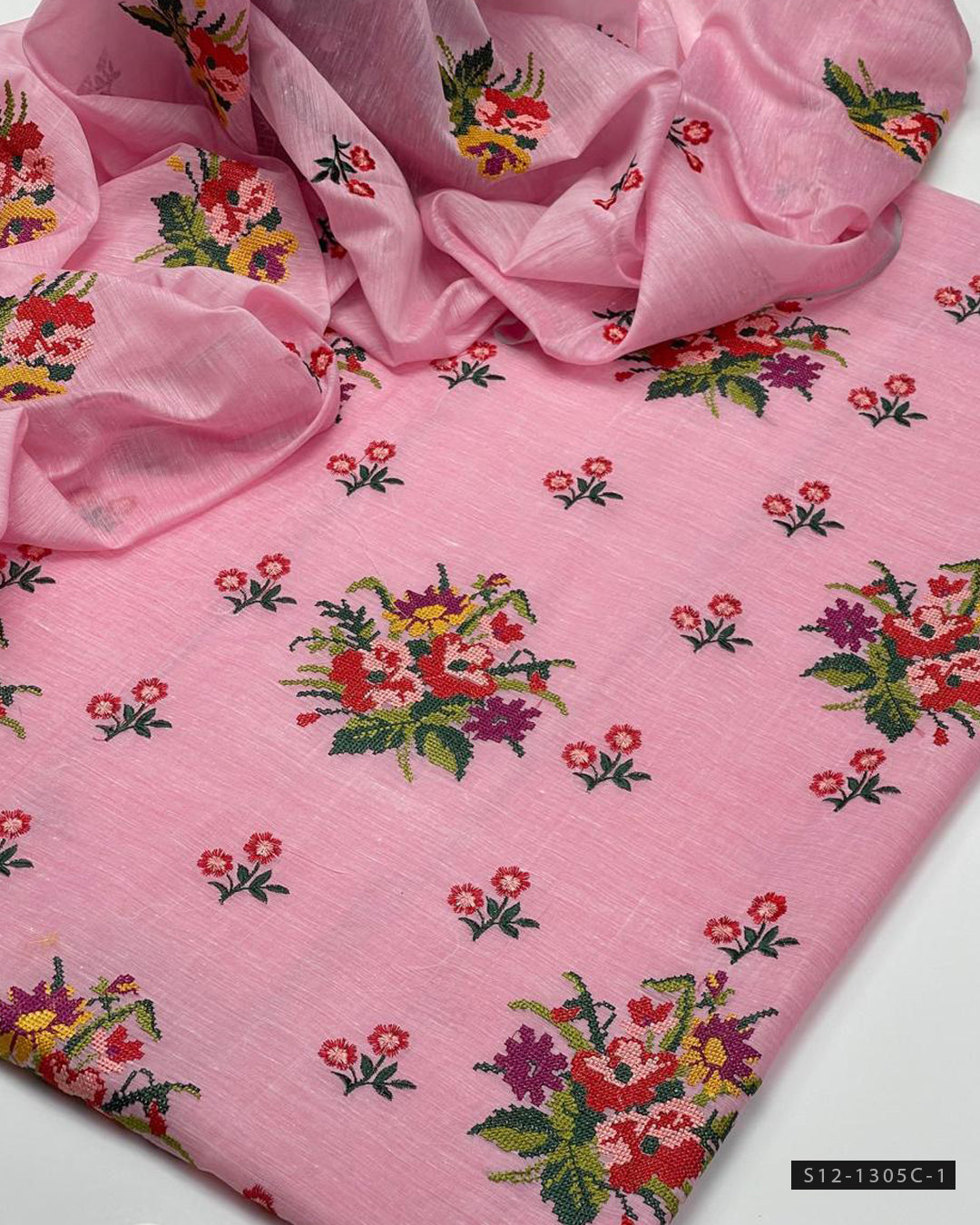 2 PC Unstitched Paper Cotton Dress