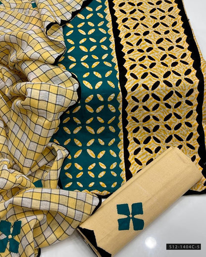 3 PC Unstitched Khadi Cotton Dress Collection