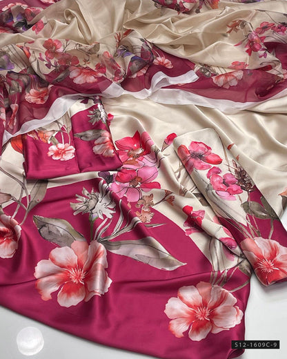 3 PC Unstitched Shamoze Silk Dress Collection