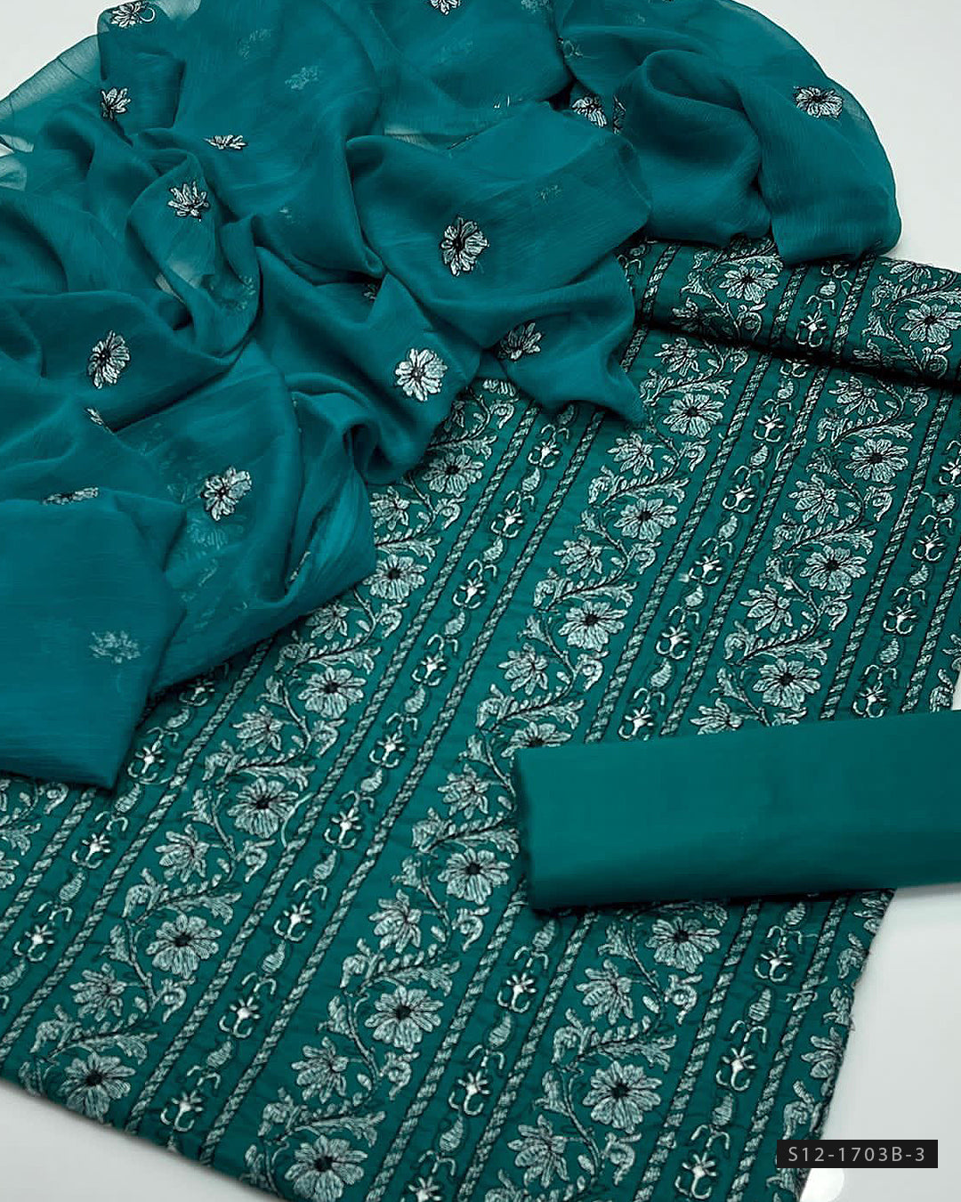 3 PC Unstitched Cotton Lawn Dress Collection