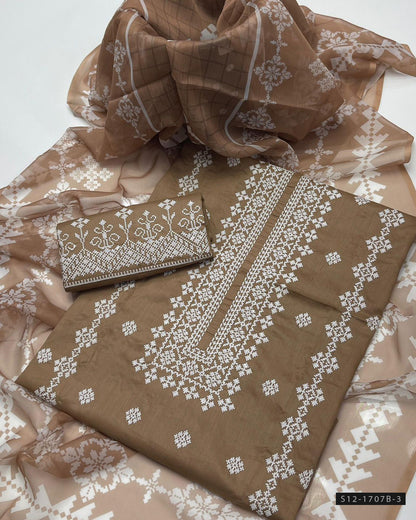3 PC Unstitched Lawn Dress Collection