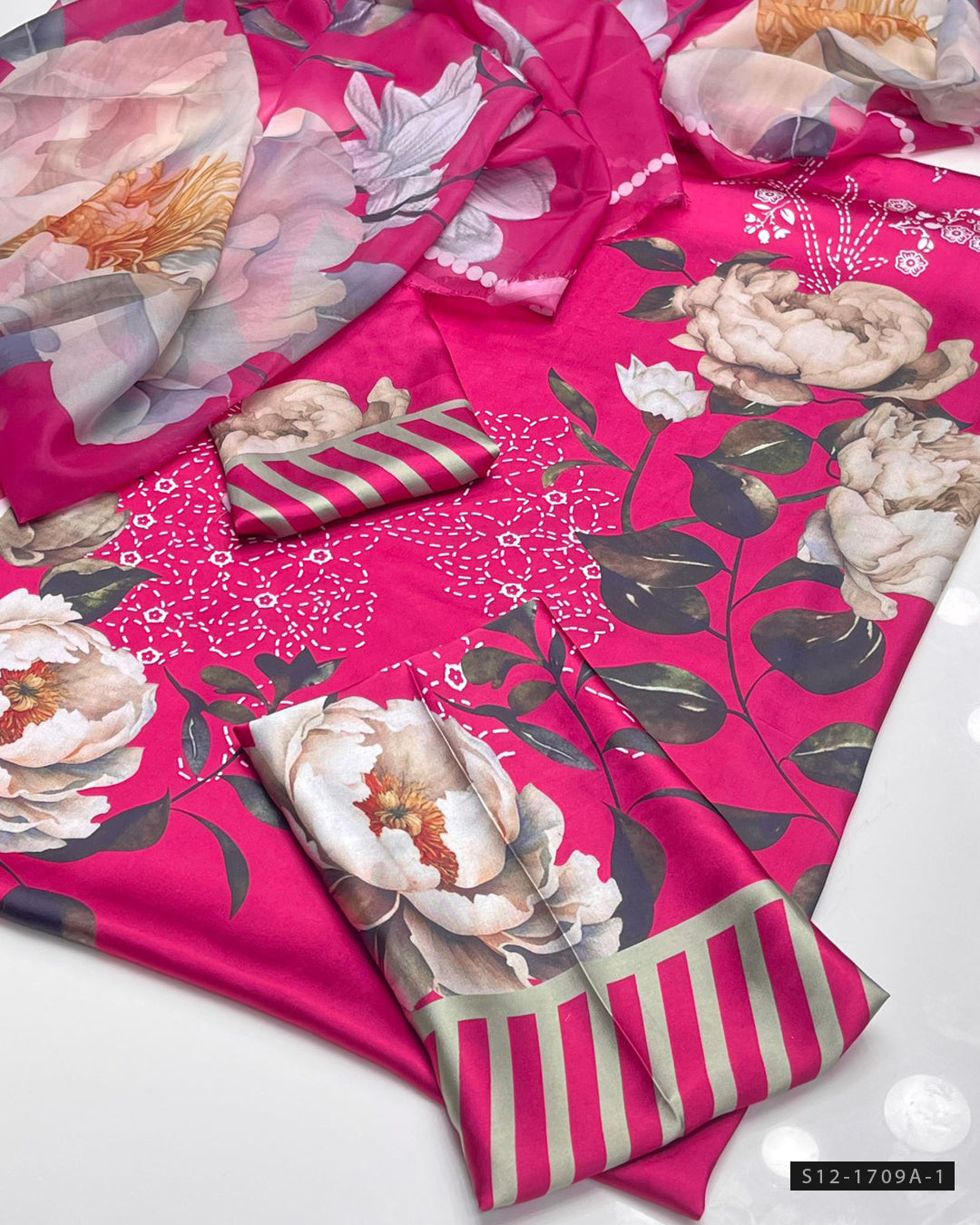 3 PC Unstitched Shamoze Silk Dress Collection