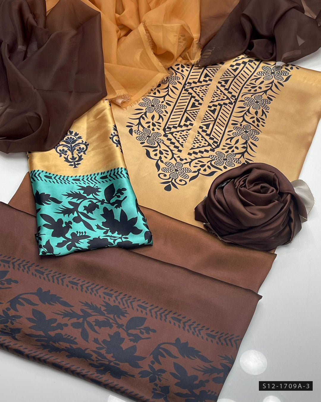 3 PC Unstitched Shamoze Silk Dress Collection