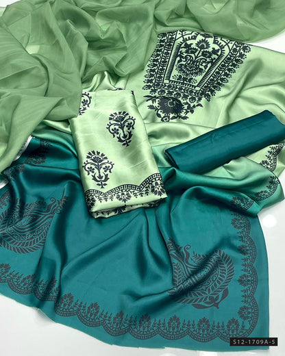 3 PC Unstitched Shamoze Silk Dress Collection