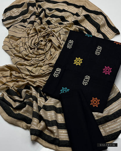 3 PC Unstitched Dhanak Dress Collection