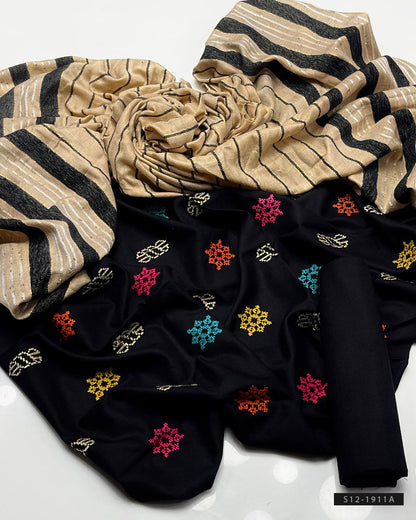 3 PC Unstitched Dhanak Dress Collection