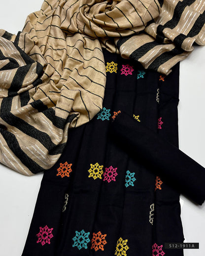 3 PC Unstitched Dhanak Dress Collection