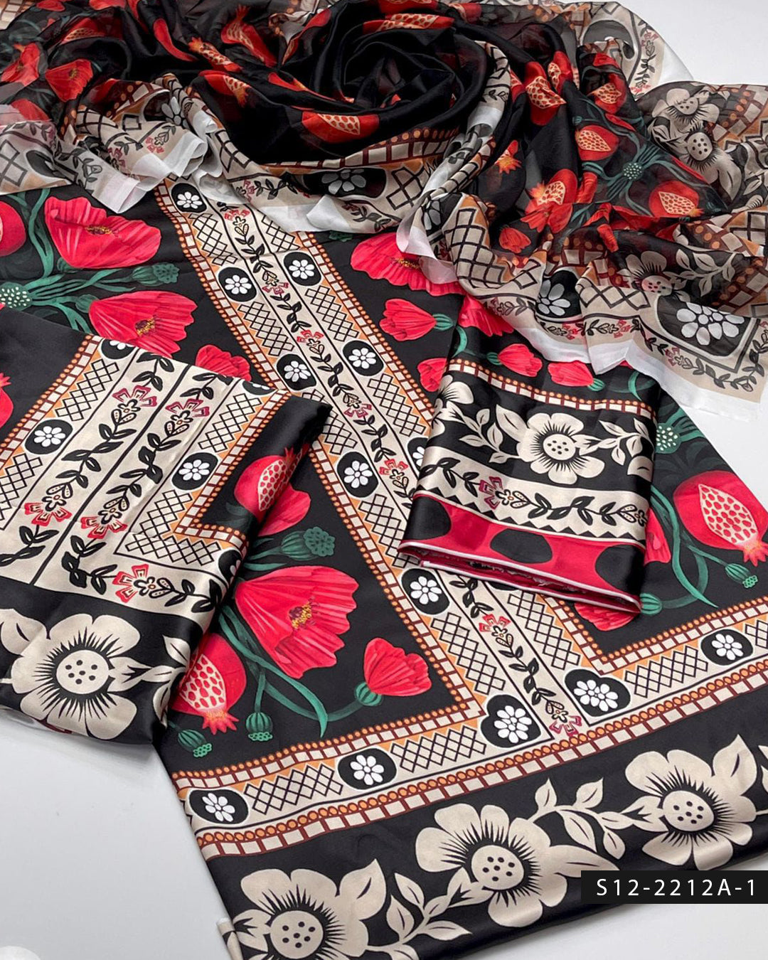 3 PC Unstitched Shamoze Silk Dress Collection