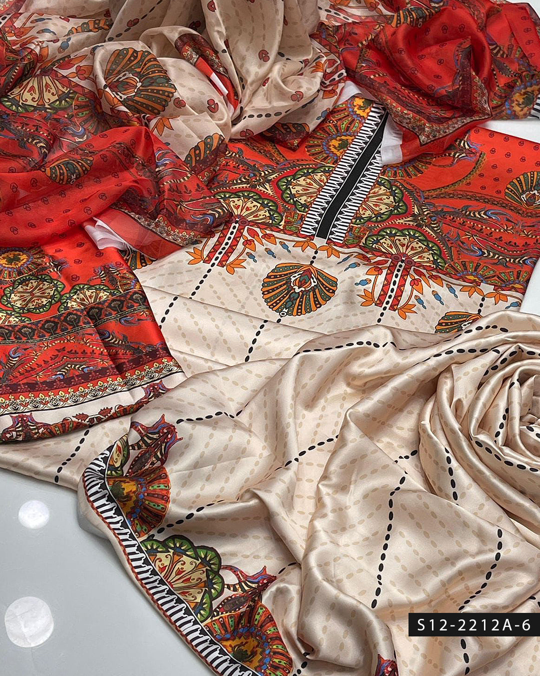 3 PC Unstitched Shamoze Silk Dress Collection