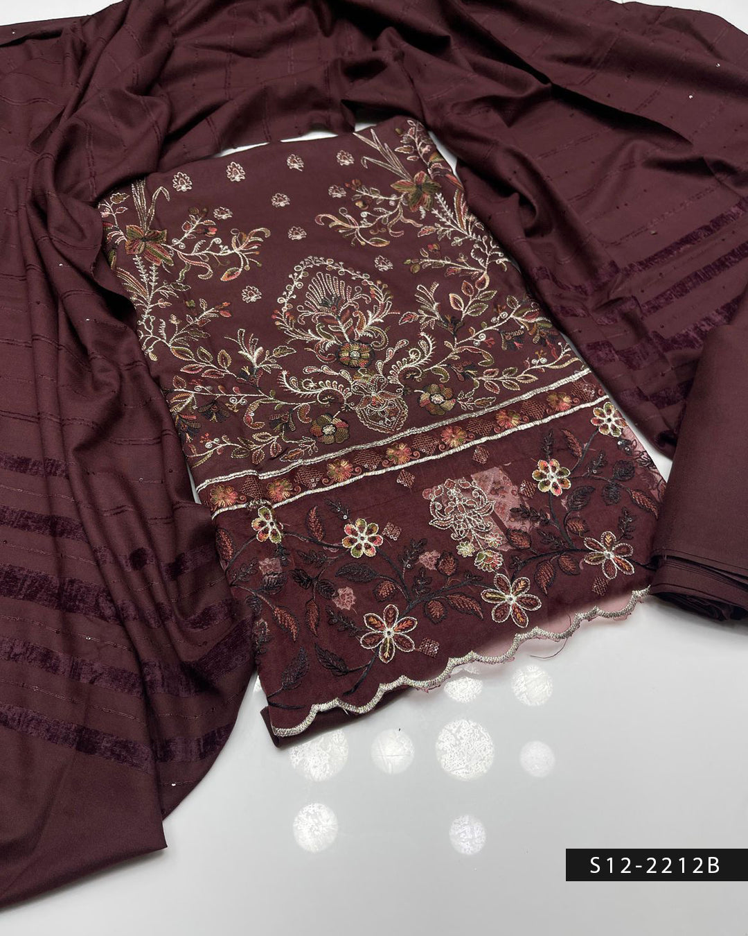 3 PC Unstitched Dhanak Marina Dress Collection