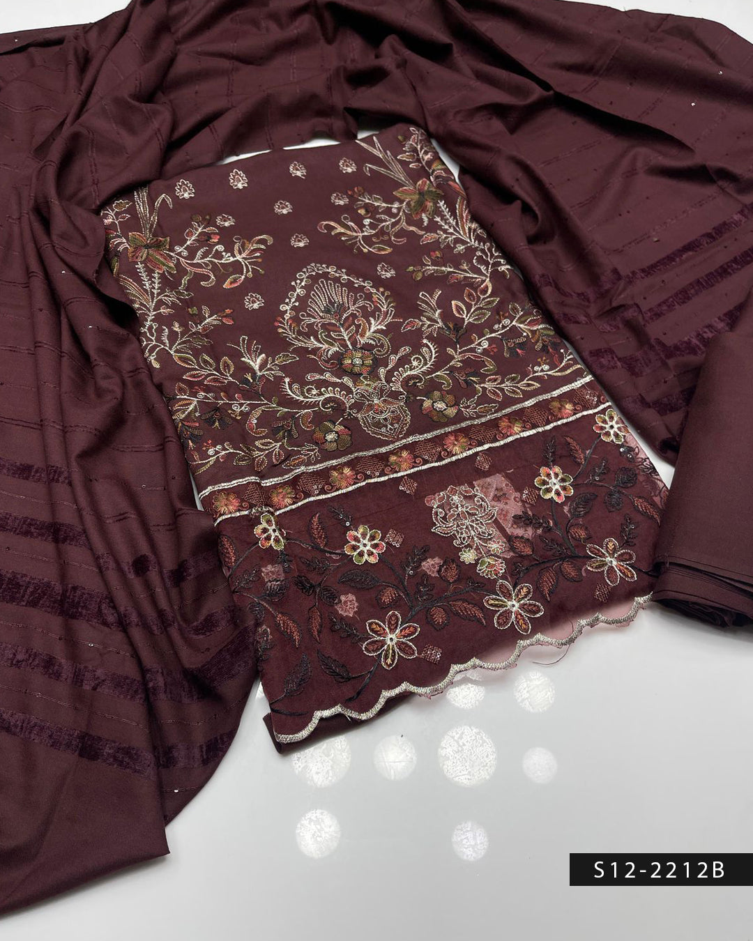 3 PC Unstitched Dhanak Marina Dress Collection