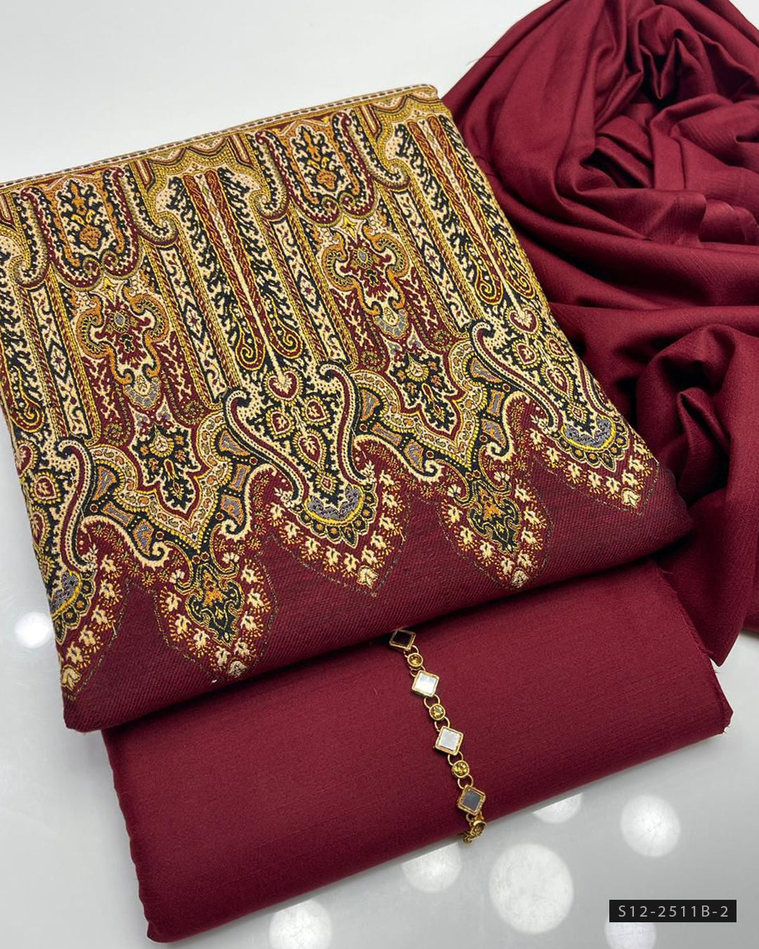 3 PC Unstitched Dhanak Marina Dress Collection