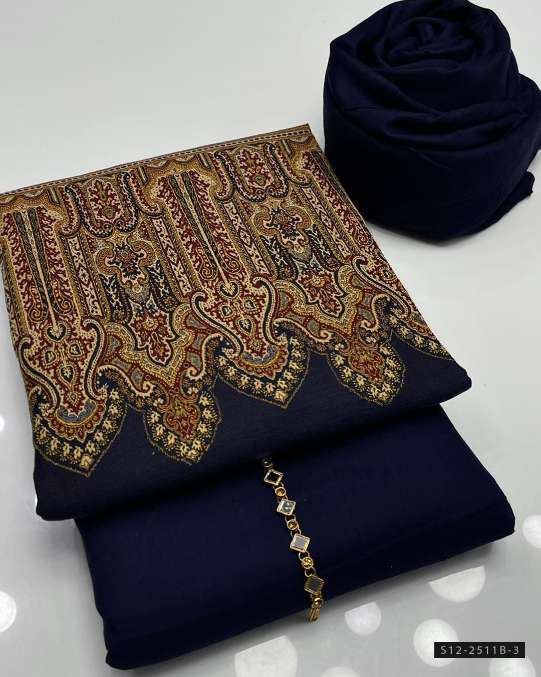 3 PC Unstitched Dhanak Marina Dress Collection