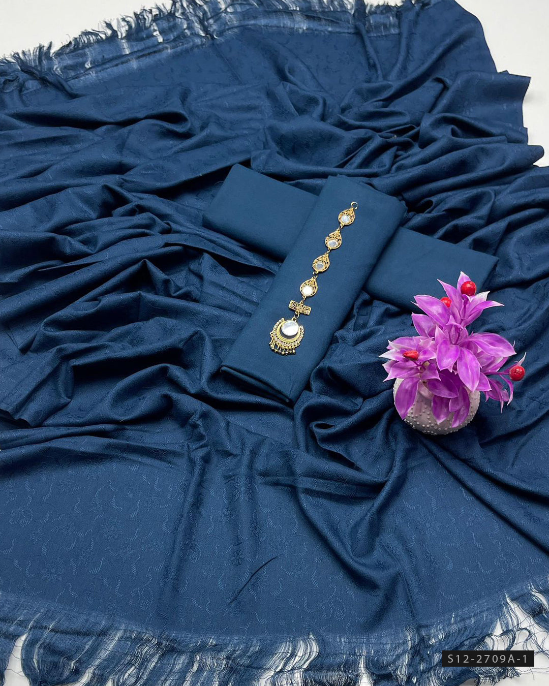 3 PC Unstitched Dhanak Marina Dress