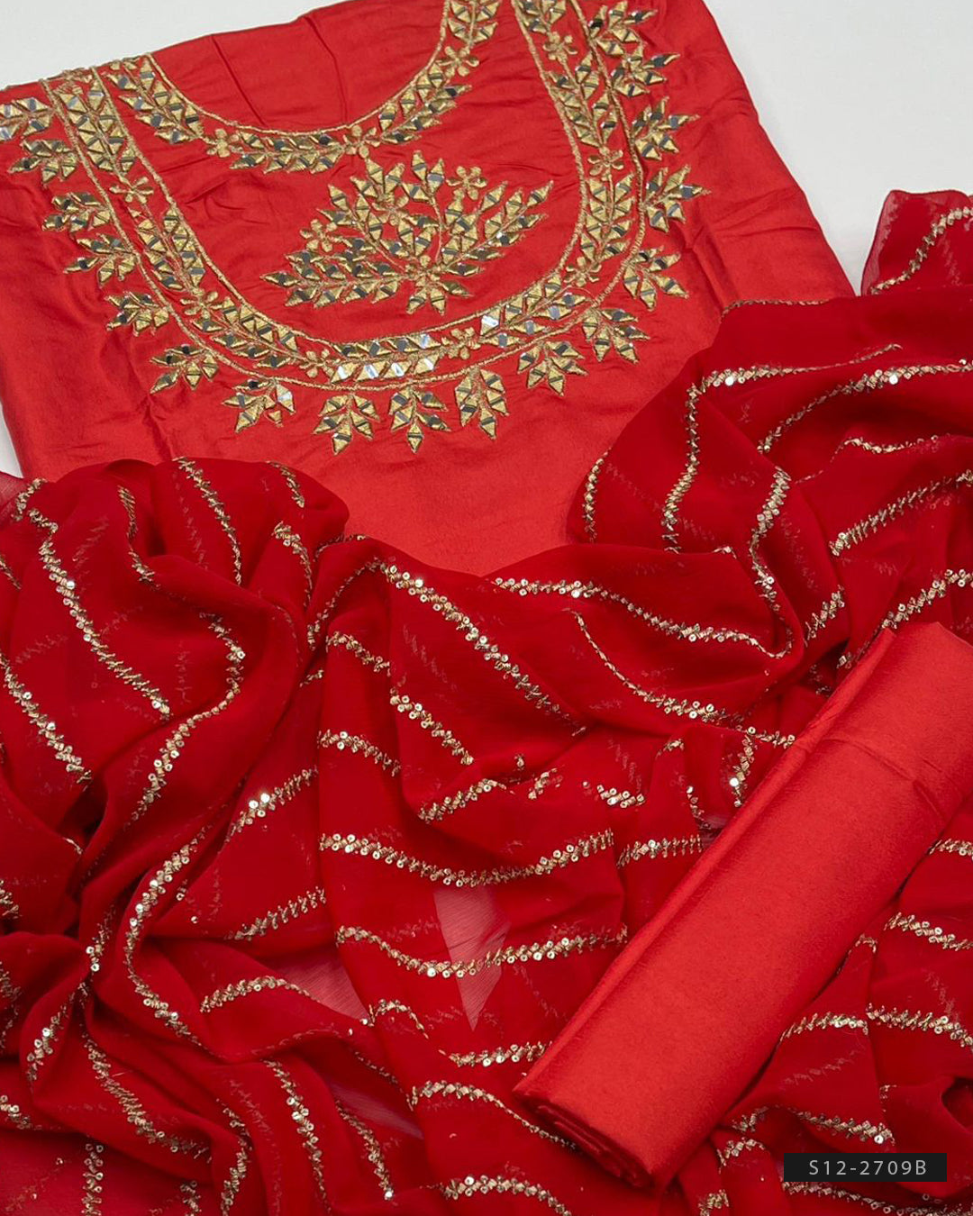 3 PC Unstitched Fancy Dress