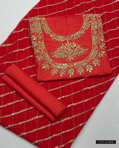3 PC Unstitched Fancy Dress