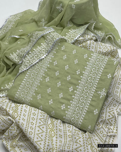 3 PC Unstitched Cotton Lawn Dress Collection