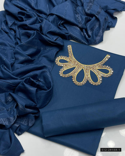 3 PC Unstitched Dhanak Dress Collection