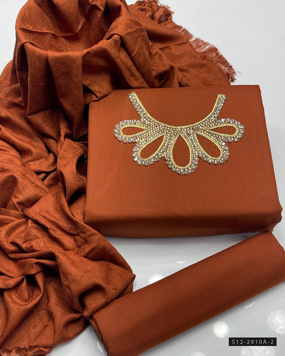 3 PC Unstitched Dhanak Dress Collection