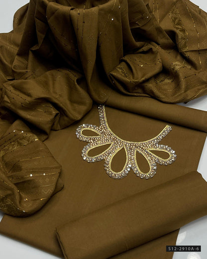 3 PC Unstitched Dhanak Dress Collection