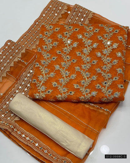 3 PC Unstitched Fancy Dress Collection
