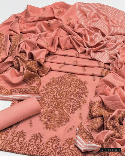 3 PC Unstitched Dhanak Dress Collection