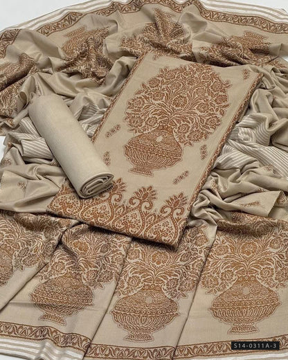 3 PC Unstitched Dhanak Dress Collection