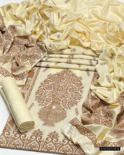 3 PC Unstitched Dhanak Dress Collection