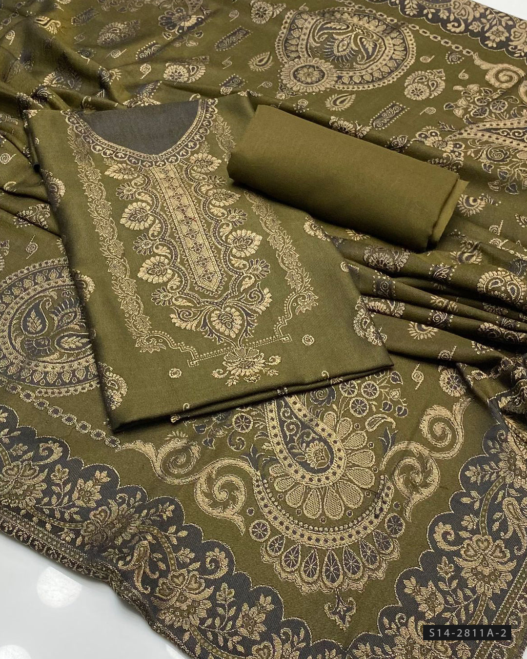 3 PC Unstitched Pashmina Wool Dress Collection