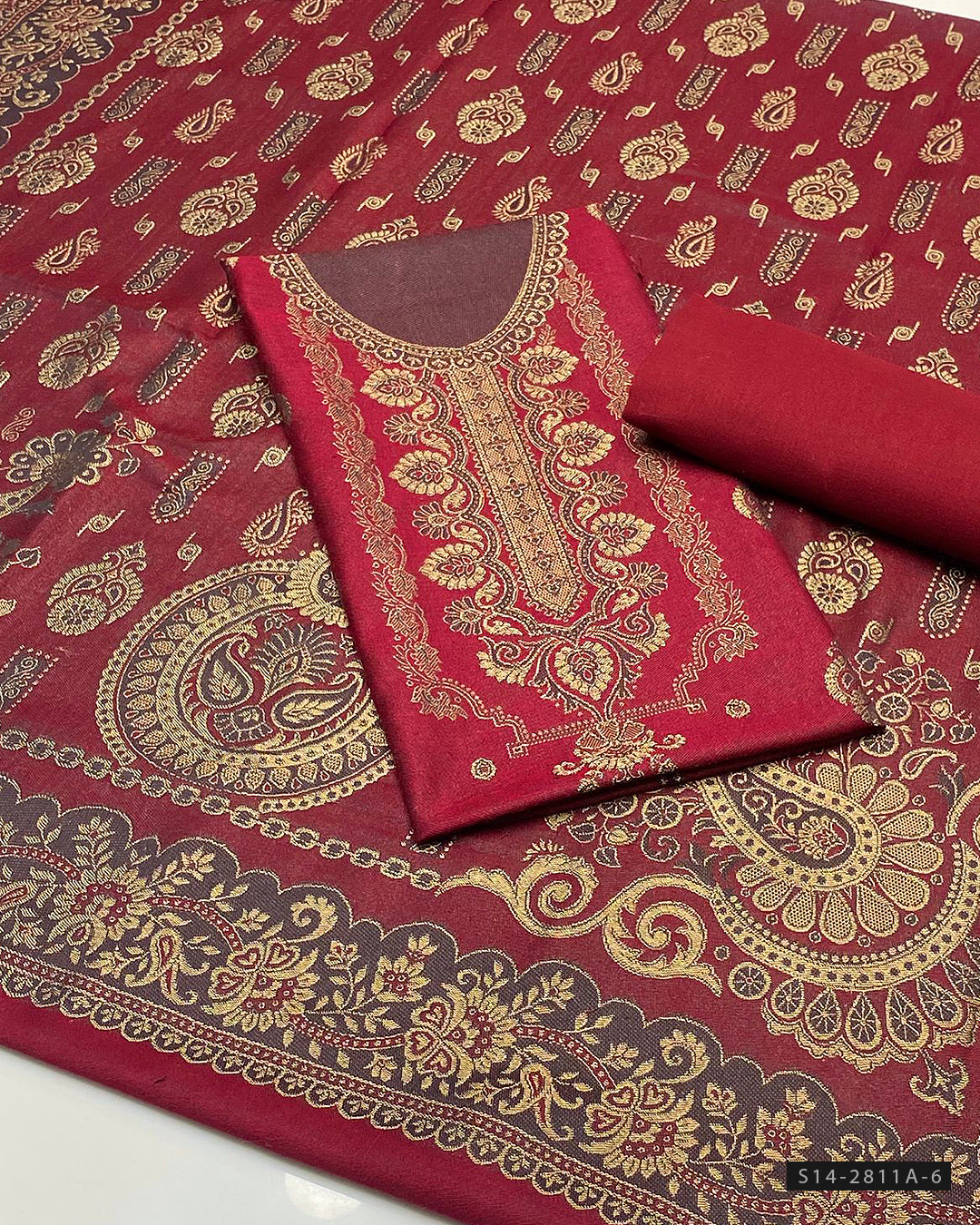 3 PC Unstitched Pashmina Wool Dress Collection