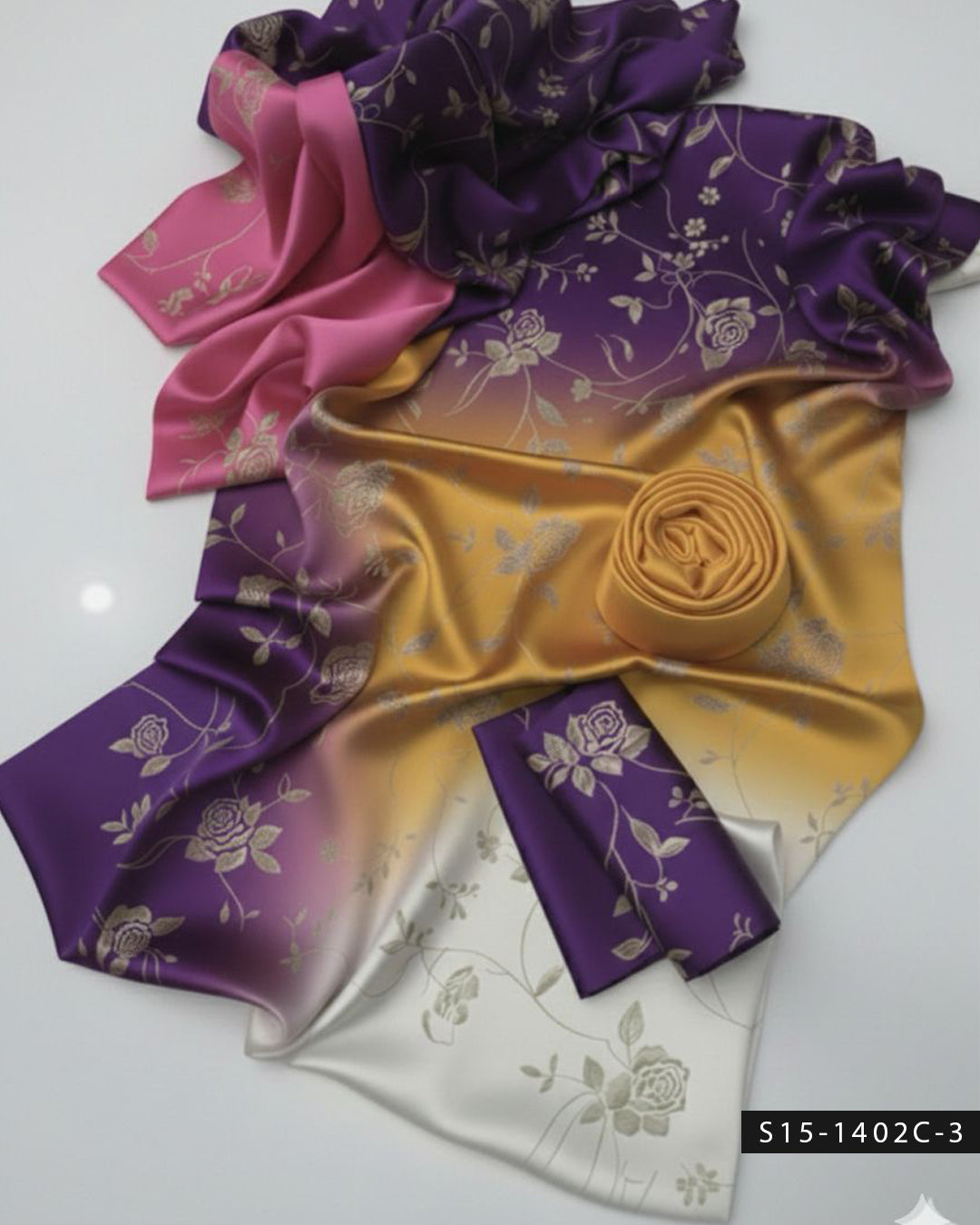 3PC Unstitched Shamoze Silk Digital Print Dress with Matching Dupatta