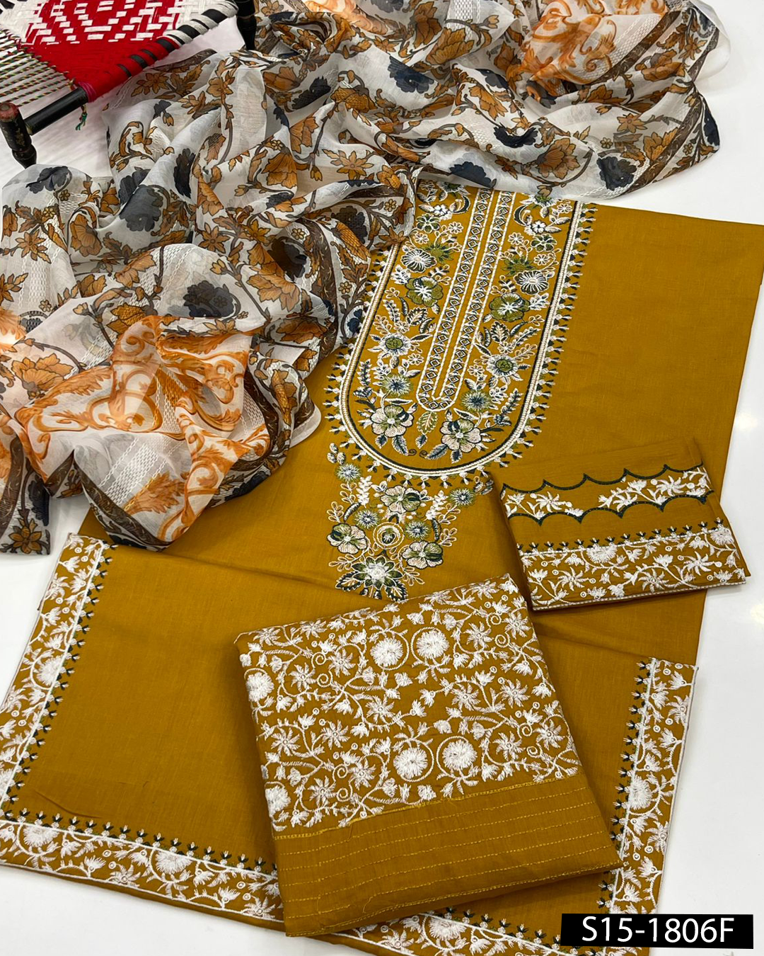 SAPPHIRE Inspired Lawn Embroidered 3PC Unstitched Suit