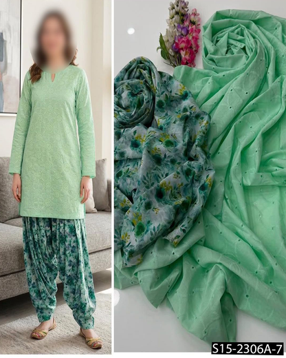 Most Trending Pure Lawn 2PC Unstitched Suit | All-Over Boring Work