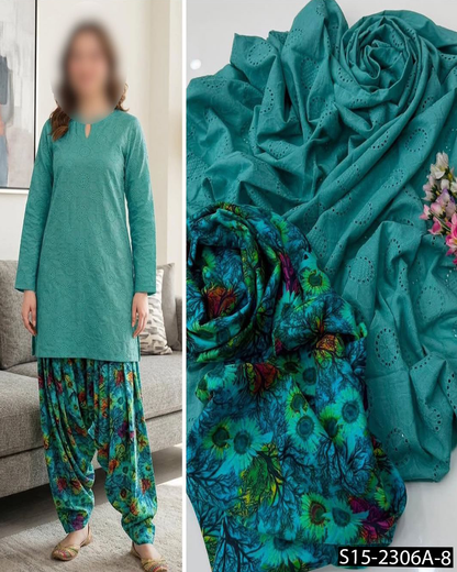 Most Trending Pure Lawn 2PC Unstitched Suit | All-Over Boring Work
