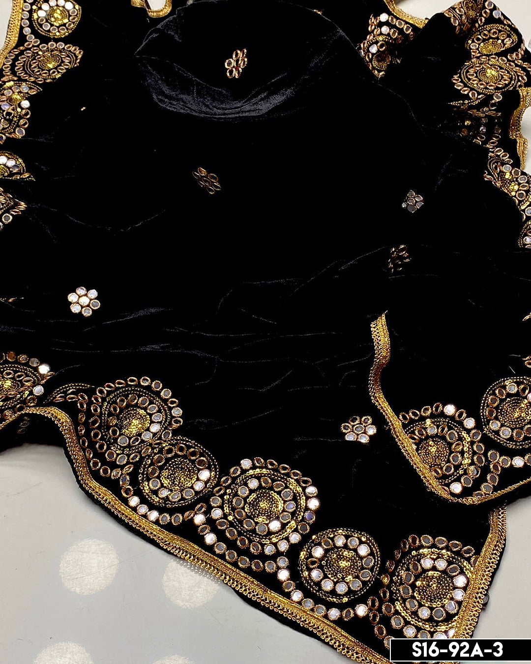 Velvet Embroidered Shawls - S16