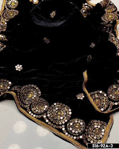 Velvet Embroidered Shawls - S16