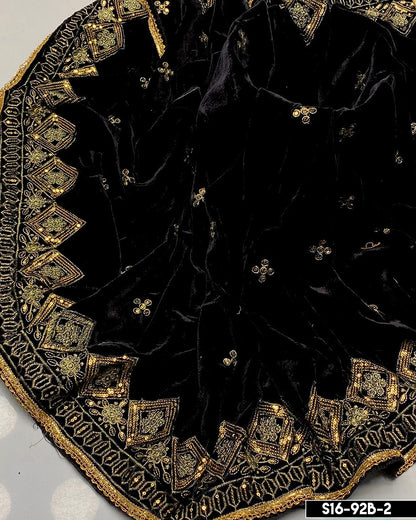 Beautiful Embroidered Velvet Shawls - S16