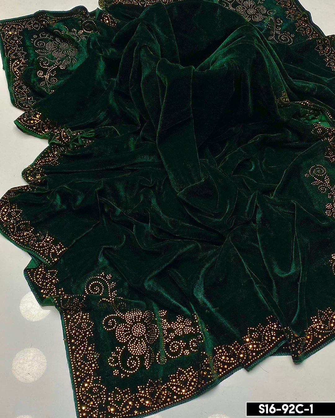 Velvet Embroidered Latest Design Shawls - S16
