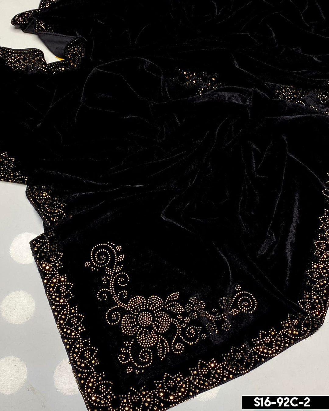 Velvet Embroidered Latest Design Shawls - S16