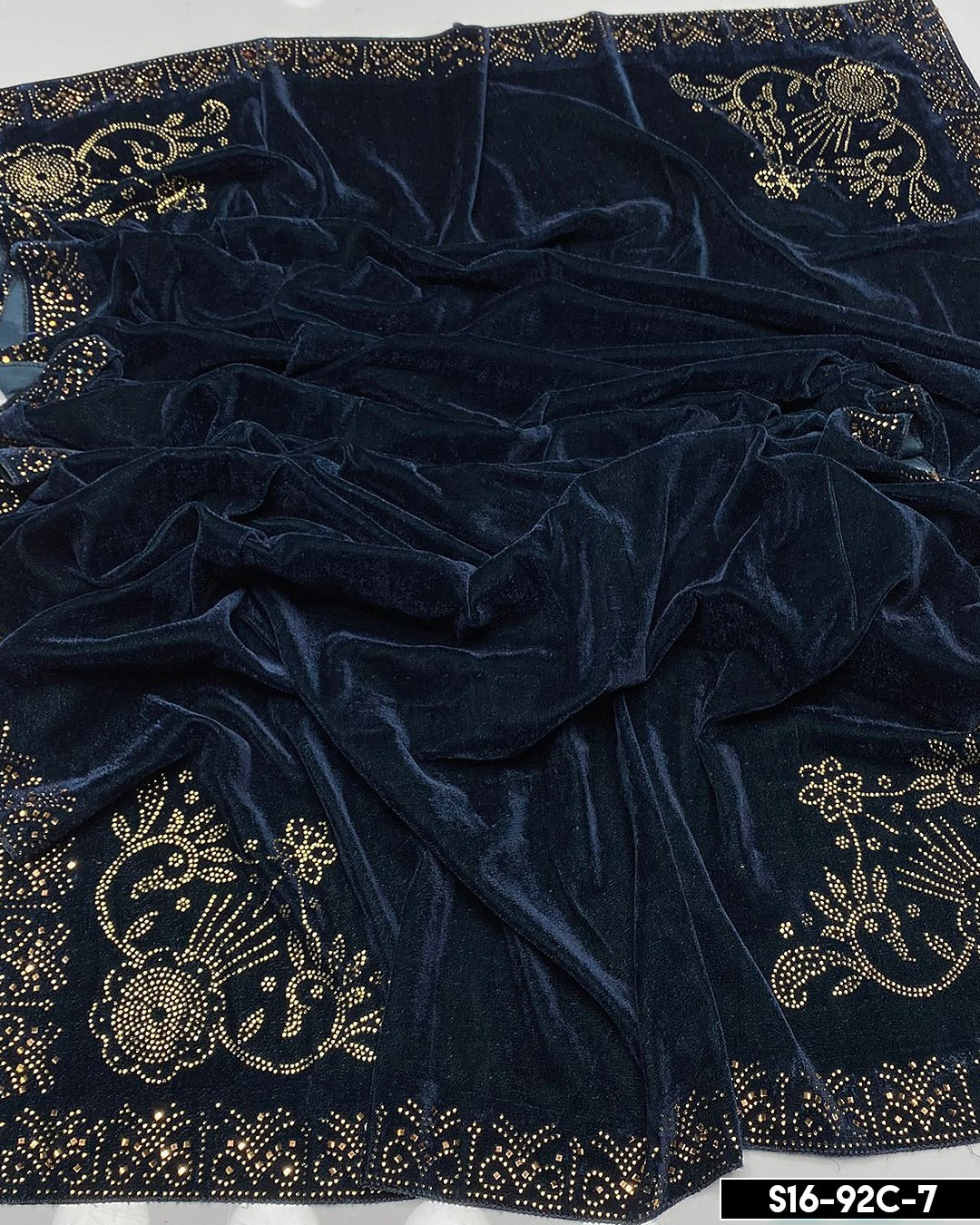 Velvet Embroidered Latest Design Shawls - S16