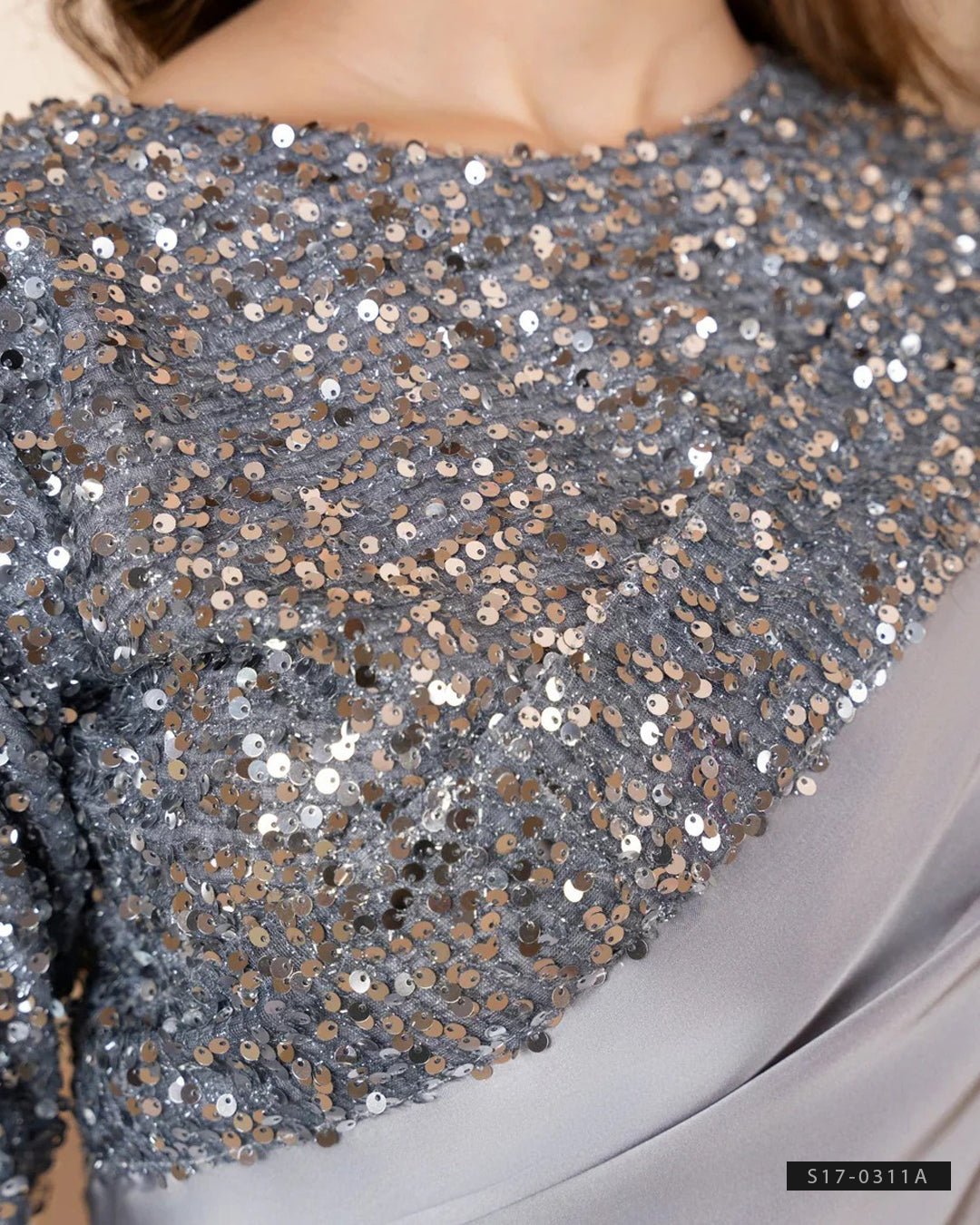 Grey Party Wear Silk Saree with Elegant Sequin Work