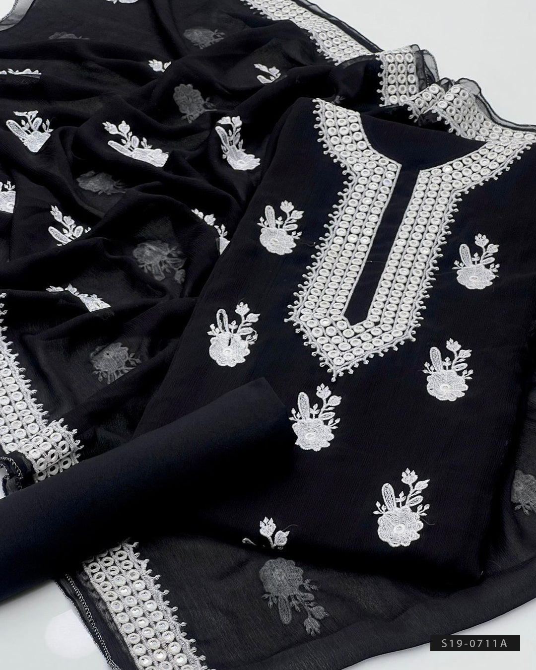 3 PC Unstitched Chiffon Dress Collection